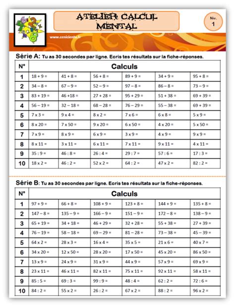 CM Ateliers Mathématiques Calcul posé et calcul mental Cycle 3