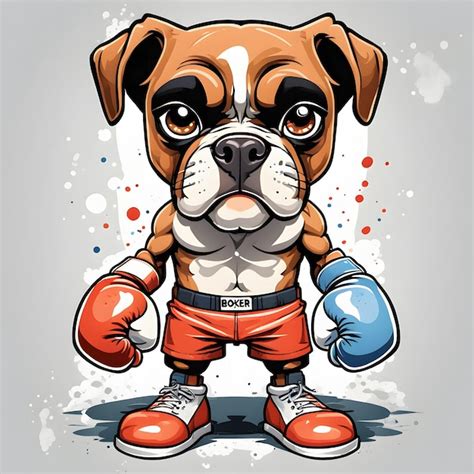 Clipart Del Perro Boxeador Foto Premium