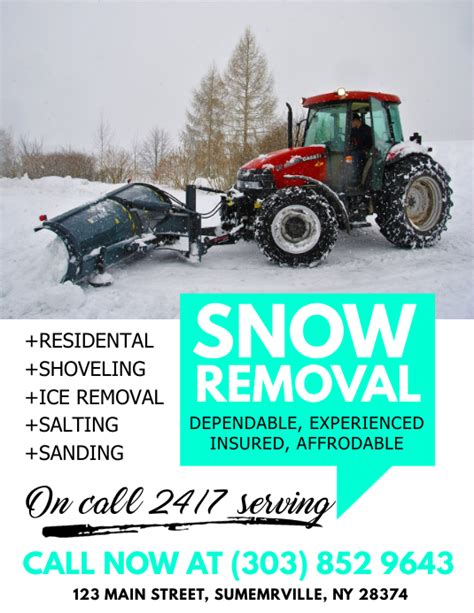 Snow Removal Flyer Postermywall