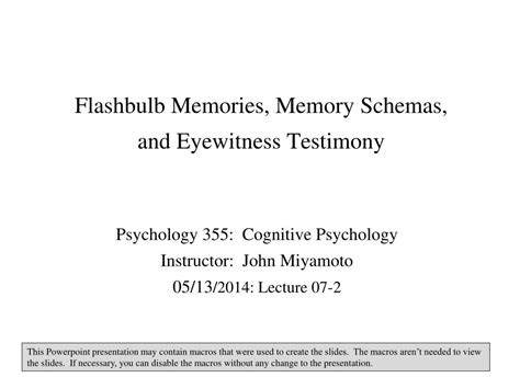 Ppt Flashbulb Memories Memory Schemas And Eyewitness Testimony Powerpoint Presentation Id