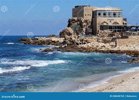 Ruins Of Herod Palace Near Caesaria Editorial Stock Photo Image Of