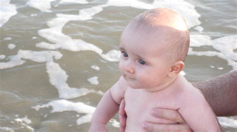 First Swim In The Ocean Naked Naked Swimming Ocean Babies Swim