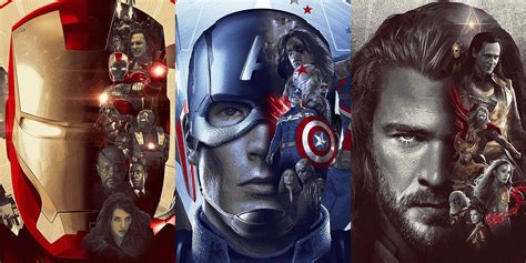 Iron Man Captain America And Thor Trilogies Get Stunning Marvel Posters