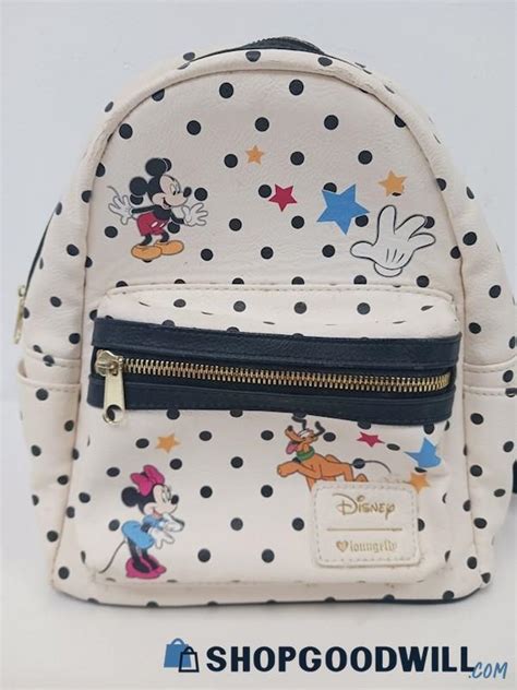 Disney Loungefly Micky Minnie Mouse Pluto Goofy Backpack Shopgoodwill