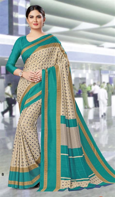 Printed Daily Wear Uniform Saree 6 3 M With Blouse Piece At Rs 349