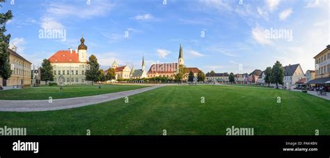 Altötting square Kapellplatz with Rathaus Town Hall Gnadenkapelle