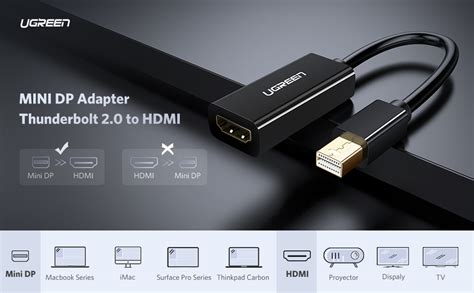 UGREEN MD112 Adaptateur Mini DisplayPort Thunderbolt Vers HDMI Femelle