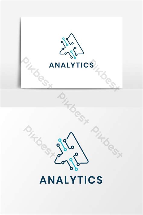 Analytics Technology Logo Vector Graphic Element | PNG Images AI Free ...