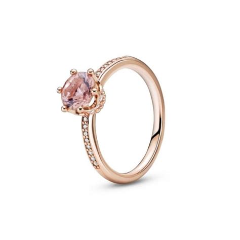 Pandora Pink Sparkling Crown Solitaire Ring 188289C01