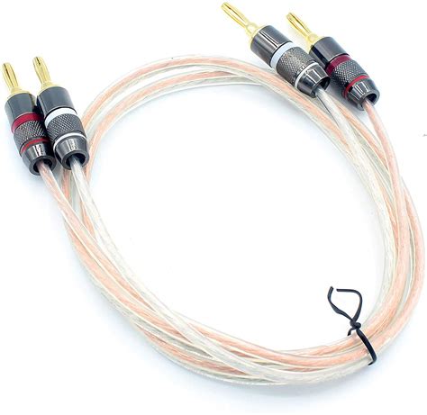 Lalomo Banana Tips Hifi Speaker Wire Heavy Duty Oxygen Free Bare Copper