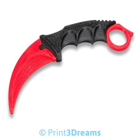 3d Printed In Two Colors New Design Karambit Knife Replica