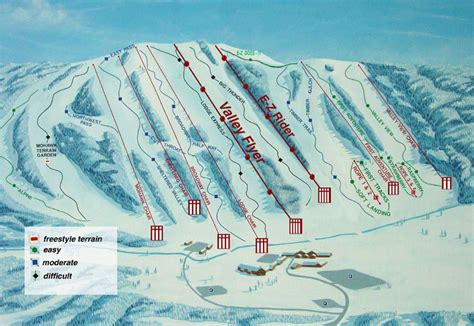 Alpine Valley Resort Ski Trail Map - East Troy Wisconsin United States • mappery