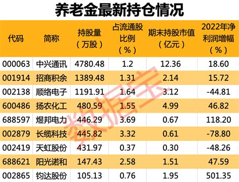 养老金最新动态：现身9股前十大流通股东，3股同时获社保基金重仓 公司 持股 账户