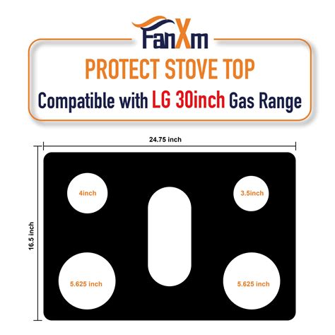 Lg Stove Protectors 30inchgas Cooktop Protectorswhole Piece Designwashable Lgldg4315