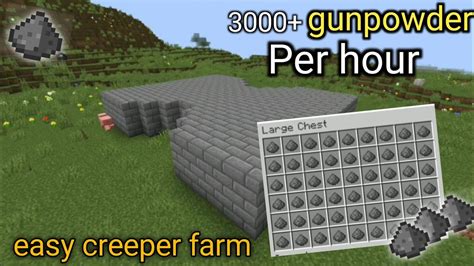 Minecraft Creeper Farm Gunpowder Per Hour Youtube