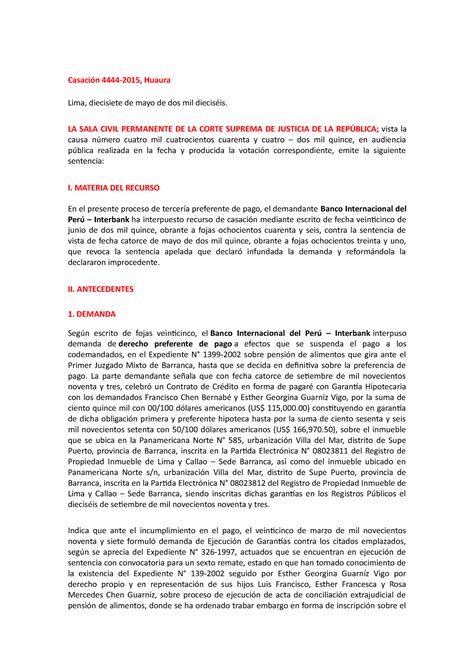 Casaci N Huaura Recoleccion De Documentos Casaci N