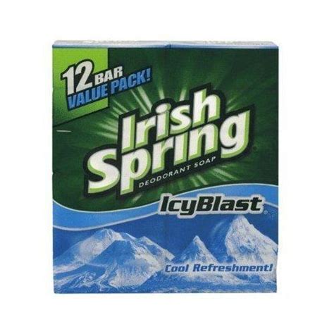 Irish Spring Icy Blast Deodorant Soap Value Pack 12 Bars 3 75 Oz Each