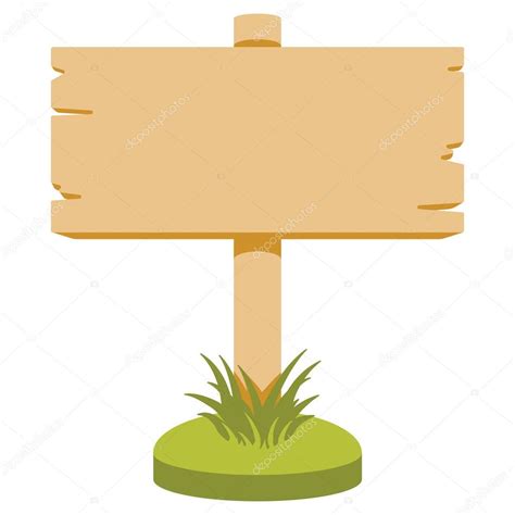 Cartel De Madera Estilo Plano Vector De Stock Dmirgorod Gmail