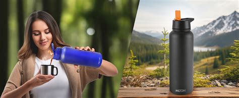 MILTON Ml Vacuum Insulated Water Bottle With Lids Keeps Drinks Hrs Hot Hrs Cold