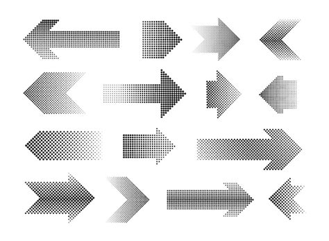 premium vector dotted arrow set