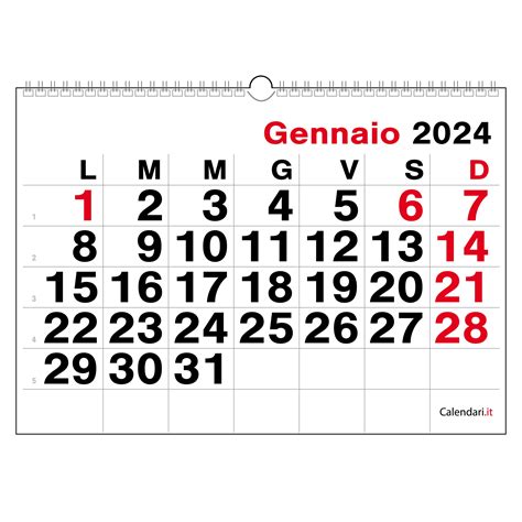 Calendario 2024 Da Stampare Italiano Elli Malynda