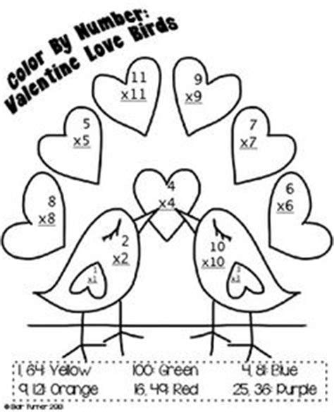 Valentine S Day Color By Number Multiplication Worksheets Multiplication Math Coloring