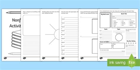 Nonfiction Reading Response Booklet Ela Resources Twinkl