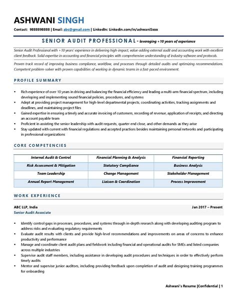 Auditor Resume Examples Template With Job Winning Tips