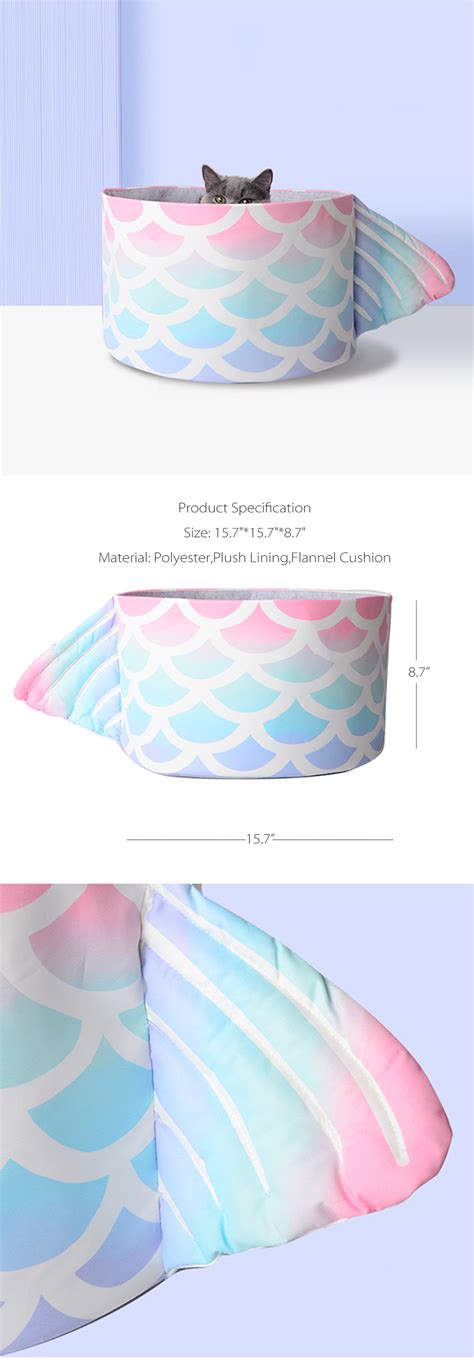 Colorful Mermaid Inspired Cat Bed Apollobox