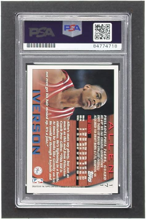 Allen Iverson Signed Topps Rc Psa Pristine Auction