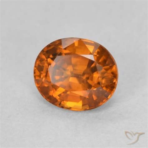 1 Carat Orange Zircon Gemstone For Sale Oval Loose Zircon From