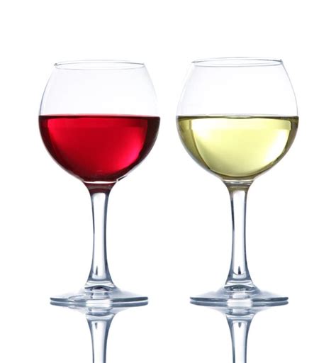 Premium Photo Glasses Of Wine Isolated On White