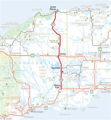 Michigan Highways Route Listings M Route Map