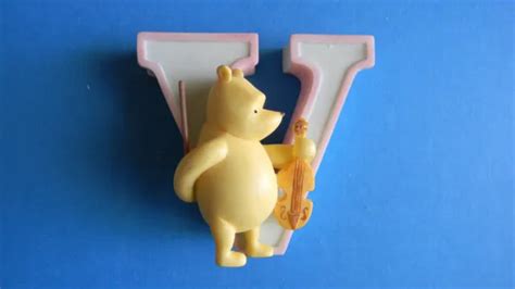 DISNEY MICHEL CLASSIC Winnie The Pooh Bear Alphabet Letter V For