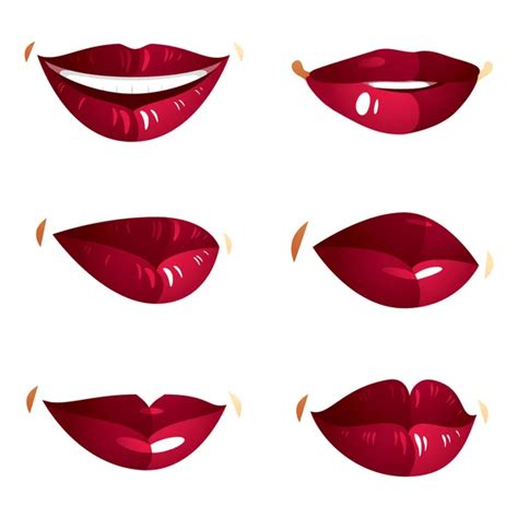 Red Female Lips — Stock Vector © Ostapiusangelp 95498108