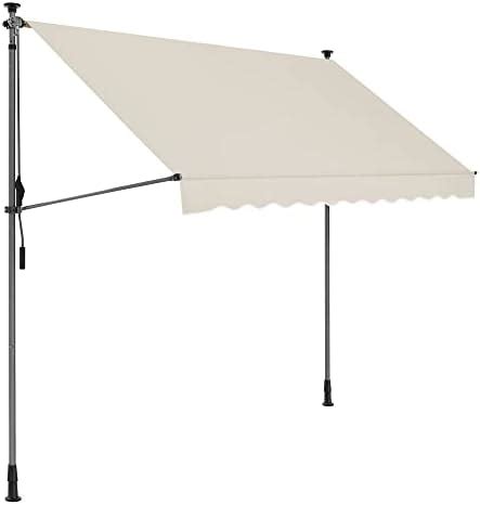 SONGMICS Clamp Awning 300 X 130 Cm Balcony Awning Height Adjustable