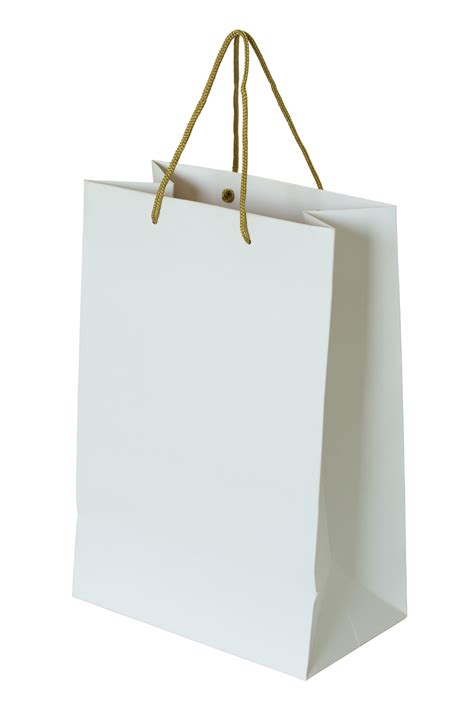 White Paper Bag Isolated With Clipping Path For Mockup 10793929 Png