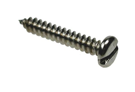 Chrome Finish Stainless Steel Slotted Cheese Head Self Tapping Screw At