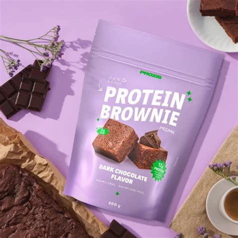 Préparation pour Brownie Protéiné 400 g Chocolat Noir Farines