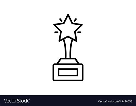 Excellence icon trophy with stars related Vector Image