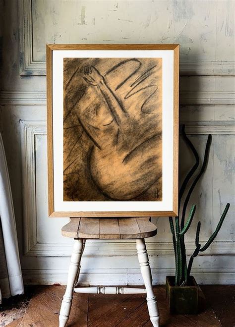 Woman Nude Charcoal Art Charcoal Drawing By Halyna Kirichenko Artfinder