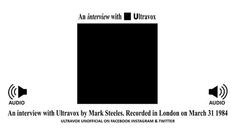 Ultravox Lament The Interview From The Vinyl Promotional Release Of