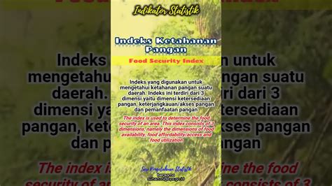 Indeks Ketahanan Pangan YouTube