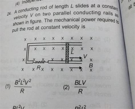 A Conducting Rod Of Length L Slides At A Constant Velocity V On Two P