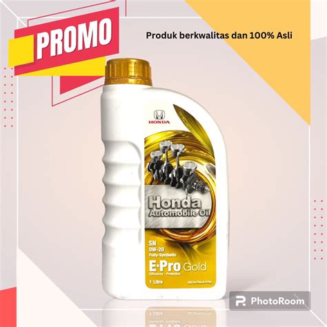 Jual Honda Oli E Pro Gold 0w 20 Oli Mobil Bensin Vol 1 Liter Shopee