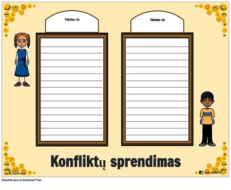 Konfliktų Sprendimo Refleksijos Veikla Storyboard