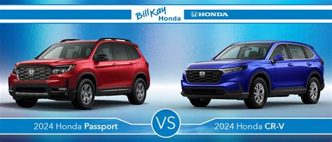 Honda Passport Vs Cr V Features Specs Compared At Bill Kay Honda