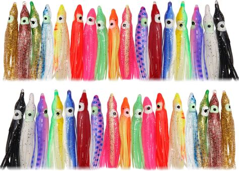 50PCS 100PCS Soft Plastic Octopus Fishing Lures Squid Skirts Jig Lure