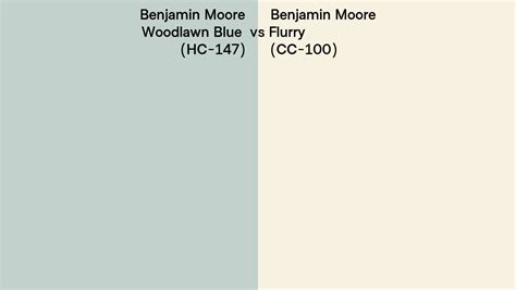 Benjamin Moore Woodlawn Blue Vs Flurry Side By Side Comparison