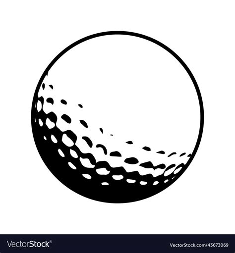 Golf Ball Icon Isolated Royalty Free Vector Image